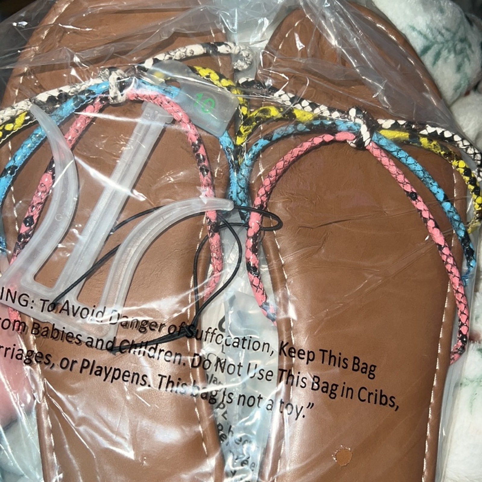 Shade & Shore Sandals Womens Size 10 Eliza Knotted Strappy Multicolor Nwt 10 — image 4 of 5